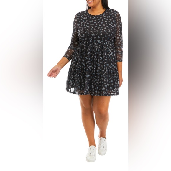 LOVE FIRE FLOWER DRESS FOR WOMEN PLUS SIZE 1X - Picture 1 of 7